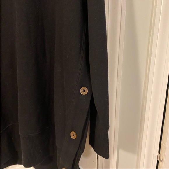 NWT St. John’s Bay - Black Button Detail Sweatshirt - L - Picture 4 of 5